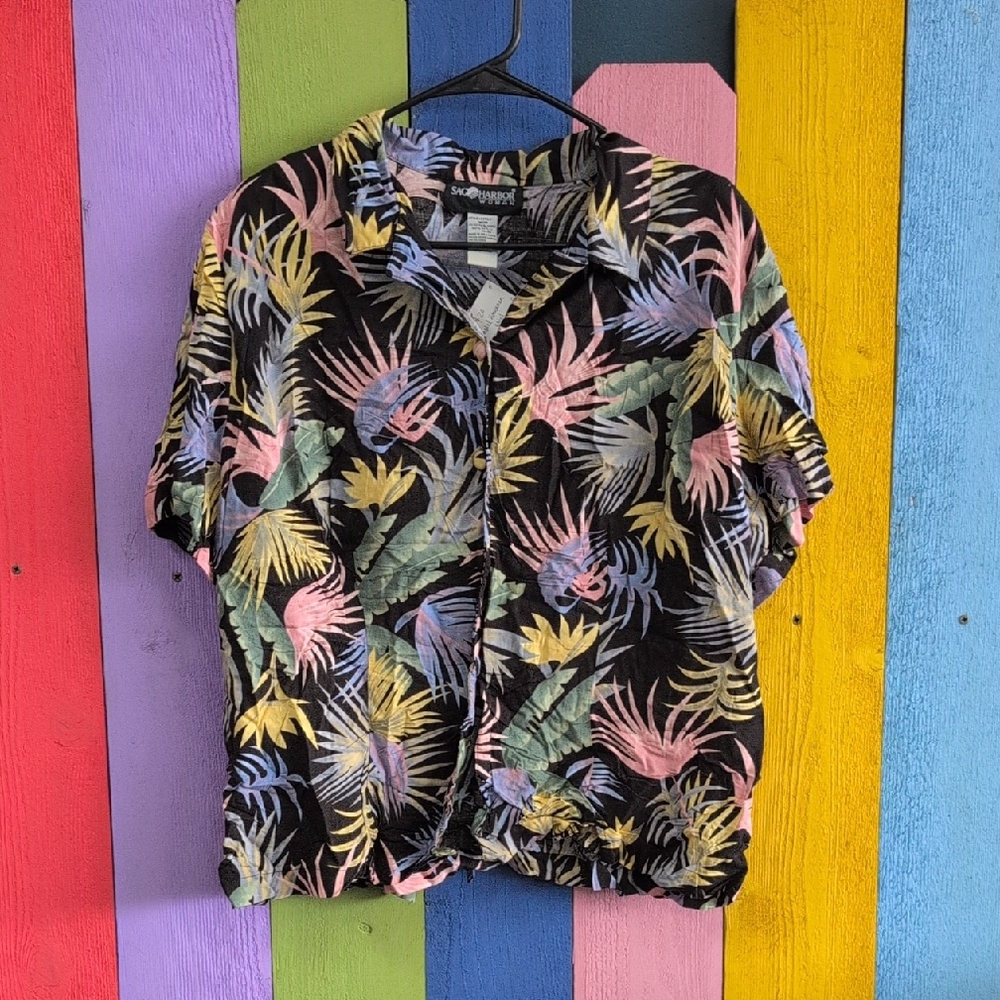 Sag Harbor Multicolor Tropical Blouse
